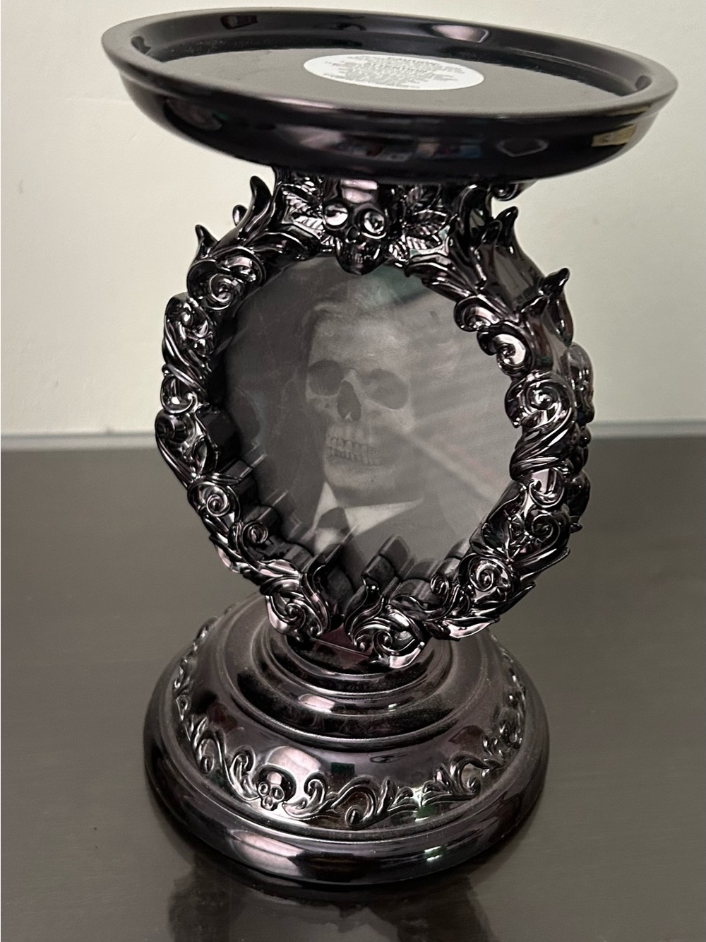 Bath & Body Works Halloween Holographic Portrait 3-Wick Pedestal Candle Holder - Picture 4 of 5